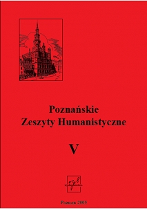 Adam Czabański (red.), Poznańskie Zeszyty Humanistyczne, t. V