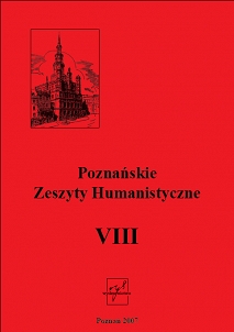 Adam Czabański (red.), Poznańskie Zeszyty Humanistyczne, t. VIII