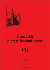 Adam Czabański (red.), Poznańskie Zeszyty Humanistyczne, t. VII